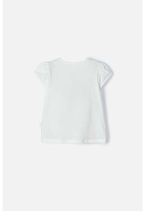 Camiseta De Blancanieves Marfil Estampada En Frente Para Niña 2T A 5T 3T