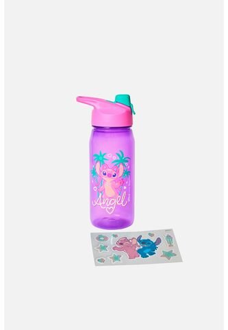 Botella De Stitch + Stickers Para Niña U Disney