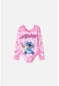 Vestido De Baño De Stitch Fucsia Manga Larga Para Niña 10 de Disney