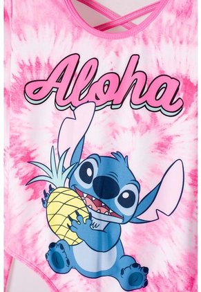 Vestido De Baño De Stitch Fucsia Manga Larga Para Niña 10