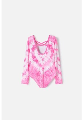 Vestido De Baño De Stitch Fucsia Manga Larga Para Niña 10