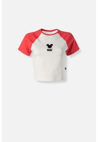 Camiseta De Mickey Mouse Crop Top Para Mujer S Disney