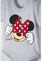 Body De Minnie Mouse Gris Jaspe Manga Corta Para Bebé Niña 6-9 de Disney
