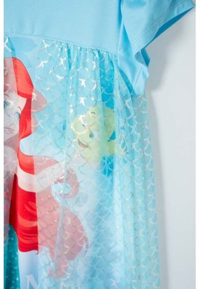 Pijama De La Sirenita Con Tull Azul Para Niña 6