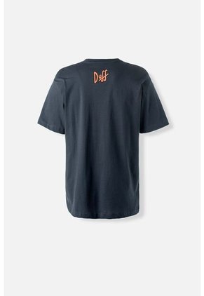 Camiseta De Los Simpson Manga Corta Gris Para Hombre L