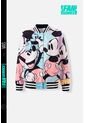 Chaqueta De Mickey Mouse Multicolor Abierta Para Mujer L de Disney