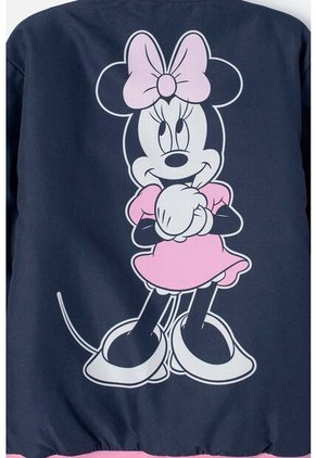 Chaqueta De Minnie Mouse Azul Con Ajuste De Cierre Para Niña 4