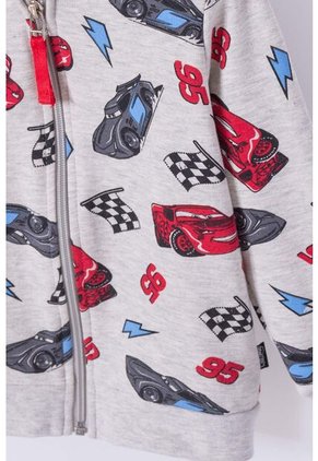 Buzo De Cars Con Cierre Gris Para Niño 4T