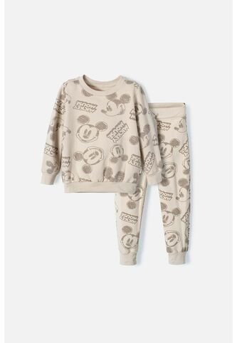 Conjunto De Mickey Mouse Caqui Con Buzo De Diseño Cerrado Para Niño 2T A 5T 5T Disney