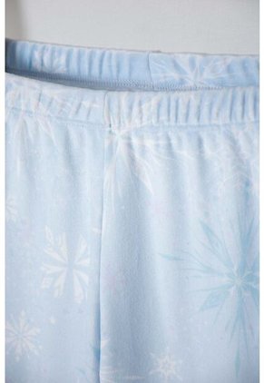 Pijama De Frozen Pantalón Largo Azul Cielo Para Niña 4