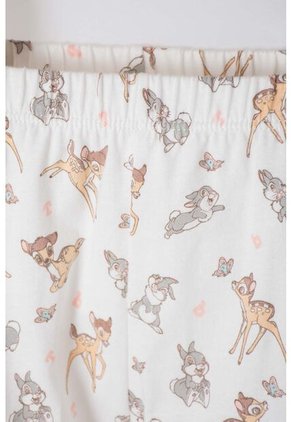 Pijama De Bambi Con Pantalón Largo Mandarina Y Marfil Para Bebé Niña 3-6