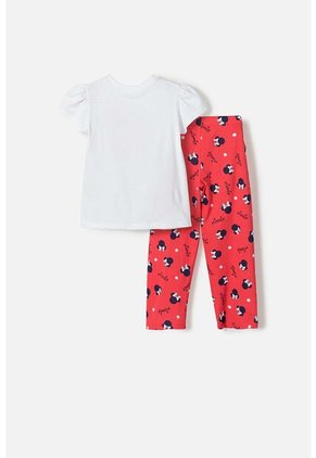 Pijama De Minnie Mouse Multicolor Para Niña 2T A 5T 4T