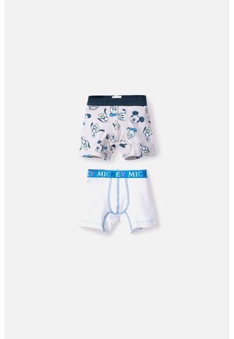 Pack X2 Bóxer De Mickey Mouse Blanco Y Marfil Oscuro Para Niño 2T A 5T 2T Disney