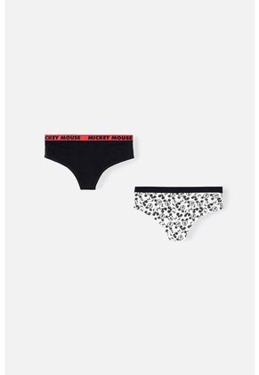 Pack X2 Panties De Minnie Mouse Negro Y Marfil Para Mujer S