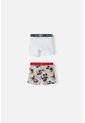 Pack X2 Boxer De Mickey Mouse Blanco Y Gris Para Niño 2T A 5T 3T de Disney