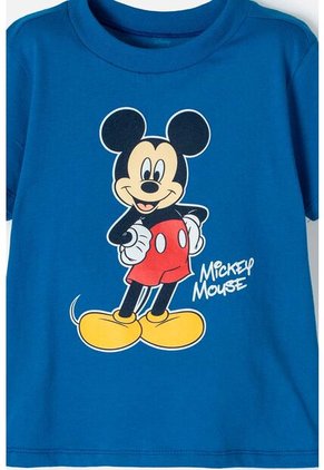 Conjunto De Mickey Mouse Azul Y Gris De Pantalón Largo Para Niño 2T A 5T 5T