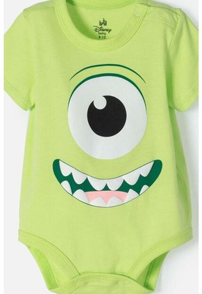 Body De Monsters University Verde Con Ajuste En Entrepierna Para Bebé Niño 9-12