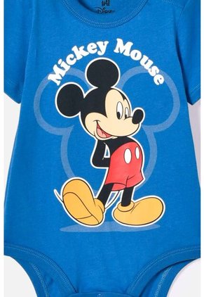 Body De Mickey Mouse Manga Corta Azul Para Bebé Niño 6-9