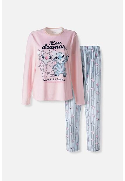 Pijama De Lilo Y Stitch De Pantalon Largo Para Mujer XL