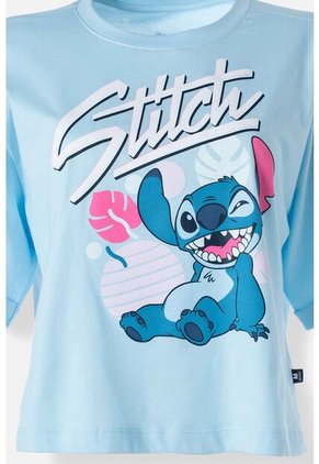 Camiseta De Stitch Boxy Fit Para Mujer XS