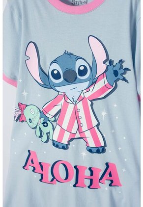 Pijama De Stitch Azul Tipo Batola Para Niña 8