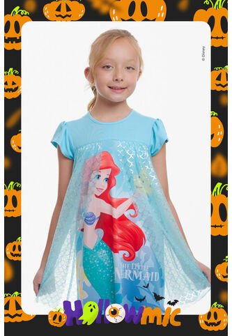 Pijama De La Sirenita Con Tull Azul Para Niña 8 Disney