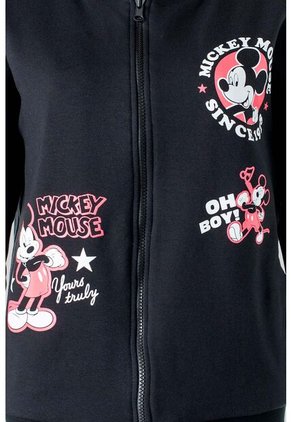 Chaqueta Doble Faz De Mickey Mouse Con Cierre Multicolor Y Negro Para Mujer L