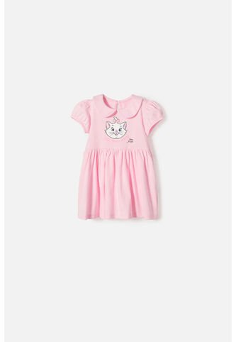Vestido De La Gata Marie Con Body Rosado Para Bebé Niña 3-6 Disney