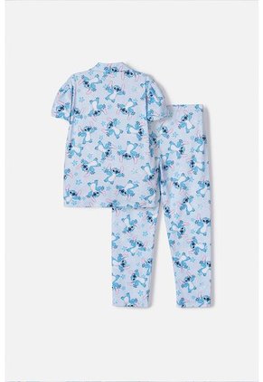 Pijama De Stitch Pantalón Largo Multicolor Para Niña 12