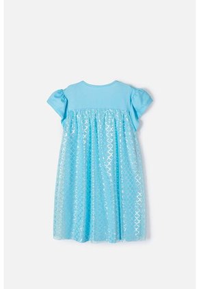 Pijama De La Sirenita Con Tull Azul Para Niña 4
