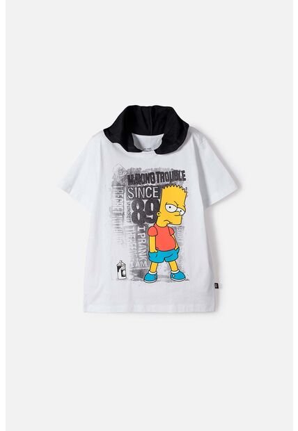 Camiseta De Los Simpson Manga Corta Nero Y Blanco Para Niño 10
