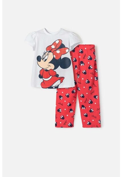 Pijama De Minnie Mouse Multicolor Para Niña 2T A 5T 5T