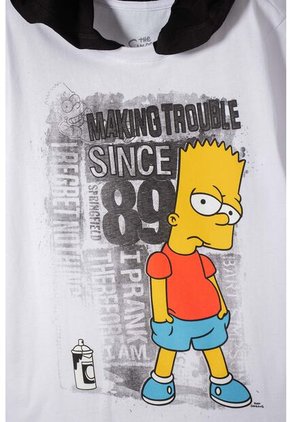 Camiseta De Los Simpson Manga Corta Nero Y Blanco Para Niño 10