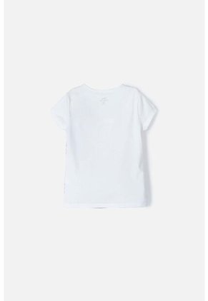 Camiseta De Princesas Manga Corta Blanca Para Niña 4