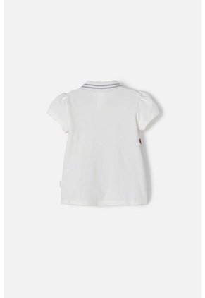 Camiseta Tipo Polo De Minnie Mouse Marfil Para Niña 2T A 5T 3T