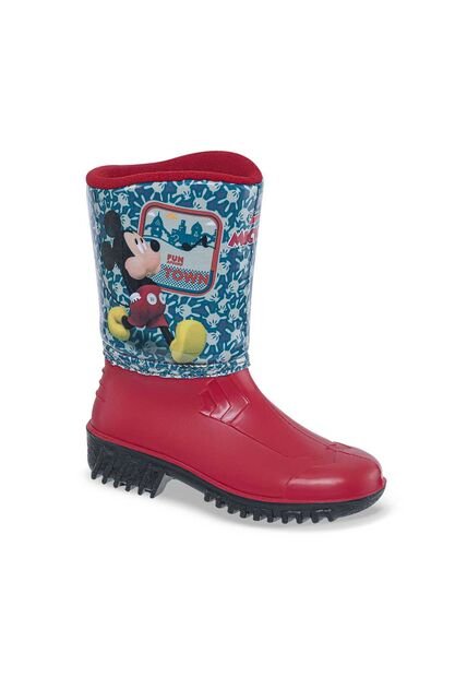 Botas De Lluvia Mickey Osama Rojo Para Niño Disney