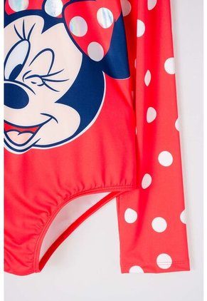 Vestido De Baño De Minnie Mouse Manga Larga Para Niña 12