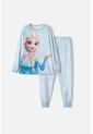 Pijama De Frozen Pantalón Largo Azul Cielo Para Niña 4 de Disney