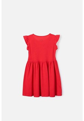 Vestido De Minnie Mouse Manga Sisa Rojo Para Niña 12