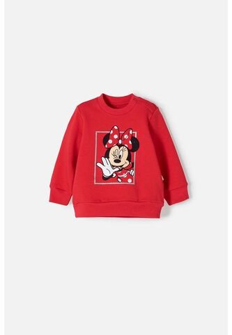 Buzo Minnie Mouse Cerrado Rojo Para Bebé Niña 12-18 Disney