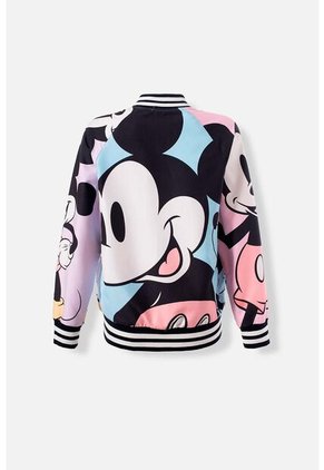 Chaqueta De Mickey Mouse Multicolor Abierta Para Mujer XS