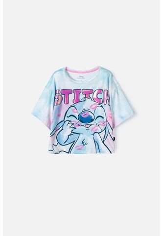 Camiseta De Stich Manga Corta Multicolor Para Niña 4 Disney