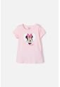 Camiseta De Minnie Mouse Manga Corta Rosada Para Niña 10 de Disney
