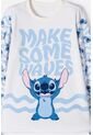 Pijama De Stitch Con Pantalón Marfil Para Niña 8 de Disney