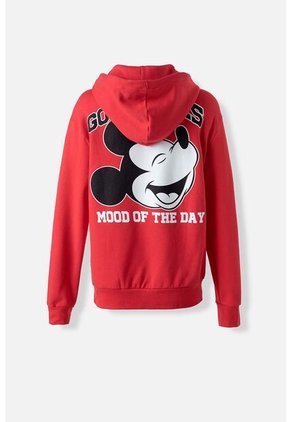 Buzo De Mickey Mouse Cerrado Rojo Para Mujer L