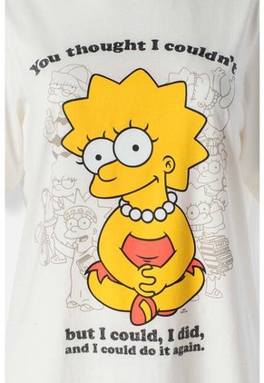 Camiseta De Los Simpsons Regular Fit Para Mujer S
