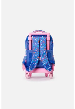 Morral De Minnie Mouse 14" Con Ruedas Azul Y Rosado Para Niña U