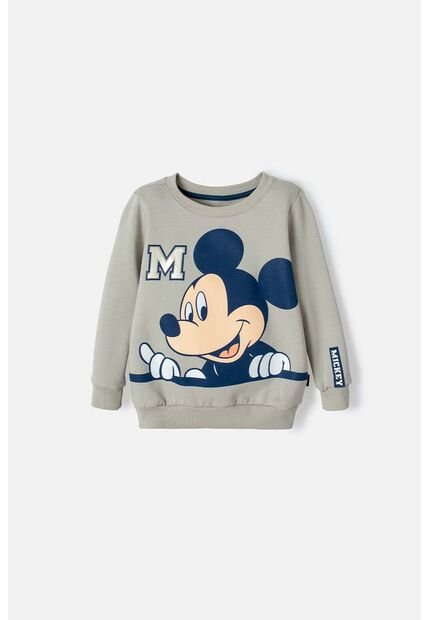 Buzo De Mickey Mouse Cerrado Verde Oliva Para Niño 2T A 5T 2T