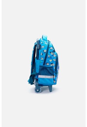 Morral De Mickey Mouse 14" Con Ruedas Azul Para Niño U