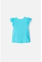 Camiseta De Frozen Manga Corta Azul Para Niña 2t A 5t 4T de Disney